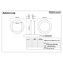 Frisch-Licht Luminaire � suspension � 189CM CCT Switch, direct, UGR < 19, multipower, forme de l'anneau IP40, blanche 