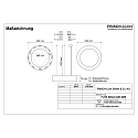 Frisch-Licht pendant luminaire � 62CM CCT Switch, direct / indirect, UGR < 19, multipower, ring shape IP40, black 