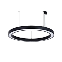 pendant luminaire � 80CM CCT Switch, direct / indirect, UGR < 19, multipower, ring shape IP40, black 