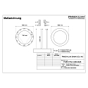 Luminaire � suspension � 115.5CM CCT Switch, direct / indirect, UGR < 19, multipower, forme de l'anneau IP40, noir gradable