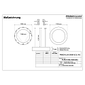 Frisch-Licht Luminaire � suspension � 133.5CM contr�lable par DALI, CCT Switch, direct / indirect, UGR < 19, forme de l'anneau IP40
