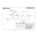 Frisch-Licht Luminaire � suspension PLRZN7560MP.6383DA contr�lable par DALI, direct / indirect, microprismatique IP40, blanche gradable