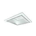 LED Recessed Downlight, 15W, 4000K, 1700lm, square, IP21, opal, DALI dimmable, white