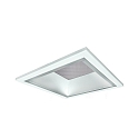 Downlight QDL2202MP.1483 petit, carr�, UGR < 19, commutable, microprismatique IP21, blanc mat 