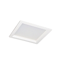 LED Recessed Downlight, 25W, 3000K, 2100lm, square, IP54, DALI dimmable, white