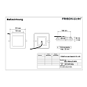 Frisch-Licht LED Recessed Downlight, 25W, 4000K, 2100lm, square, IP54, DALI dimmable, white