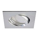 LED Recessed Downlight, GU10, 5W, 3000K, 500lm, IP20, swivelling, chrome