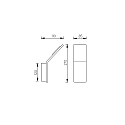 wall luminaire AVA square IP20, nickel matt dimmable