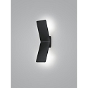 Knapstein wall luminaire ADA 2 flames, square IP20, black dimmable