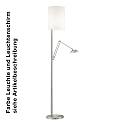 Knapstein LED Floor lamp 952, brass matt, glasses opal matt white