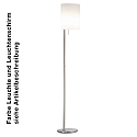 Knapstein LED Floor lamp 953, brass matt, glass opal matt white