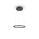 Knapstein Luminaire � suspension LISA-60 haut bas, Tunable White, contr�lable avec des gestes IP20, noir gradable