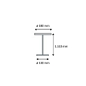 Lampe de table TILDA-T IP20, nickel mat, blanche gradable