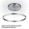 Luminaire de plafond LISA-D avec t�l�commande, forme de l'anneau, noir gradable