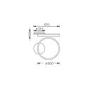 Luminaire de plafond SOLEA rond IP20, nickel mat gradable