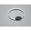Knapstein Luminaire de plafond SOLEA rond IP20, noir gradable