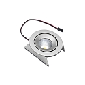 Recessed LED spot SR 68-LED, IP44, 350mA, CRi>90m UGR<19, gimbal swiveling 20�, 4.8W 3000K 22�, matt chrome