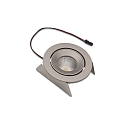 Recessed LED spot SR 68-LED, IP44, 350mA, CRi>90m UGR<19, gimbal swiveling 20�, 4.8W 3000K 35�, inox look