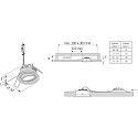 Hera Recessed LED spot SR 45-LED, IP44, 350mA, swiveling 20�, 4.8W 4000K, inox look