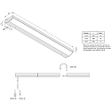 Hera LED under-cabinet luminaire Dynamic LED ModuLite F, IP20, 230V, 60cm, 10W 2700-5000K, dimmable, incl. controller, black