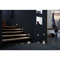 Hera Luminaire d'encastrement mural  LED WALL F carr�, rayonnement lat�ral, avec diffuseur IP20, acier inoxydable gradable