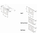 Lumi�re encastr�e WALL IF avec capteur, rayonnement lat�ral, avec diffuseur IP20, blanche  1,8W 90lm 3000K 120� 120� CRI 80