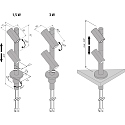 LED Mono Spot for object lighting, seamless height up to 30cm, 24V DC, CRi>90, rotatable, swiveling, 1.5W 4000K 38�, black