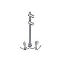Luminaire d'objet  LED DUO SPOT r�glable IP20, aluminium mat, satin� gradable
