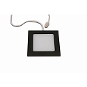 Hera Luminaires pour meuble FAQ 58 angulaire, plat, avec prise de courant IP20, noir gradable