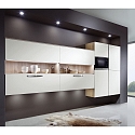 Hera Luminaires pour meuble FAR 68 rond, avec prise de courant, avec diffuseur IP20, noir gradable