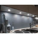 Hera Luminaires pour meuble FAR 68 rond, avec prise de courant, avec diffuseur IP20, noir gradable