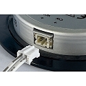 Hera Luminaires pour meuble FAR 68 rond, avec prise de courant, avec diffuseur IP20, noir gradable
