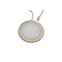 Recessed LED area light luminaire FAR 68-LED, IP44, round, LED24 connection, CRi>90, 3000K 270lm 110�, inox