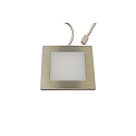 Luminaires pour meuble FAQ 68 angulaire, avec prise de courant, avec diffuseur IP20, acier inoxydable bross� gradable