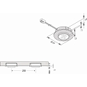 Luminaires pour meuble AR 45 ZOOM 17-50� version pour montage encastr�, commutable, focalisable 1 IP20, chrom� mat 
