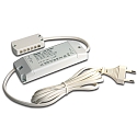 Transformer LED 24/30W dimmable, Mains connection cable 200cm with Europlug, 12-fold distributor
