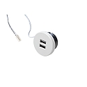 Prise de courant 24V 2 voies, avec adaptateur, blanche