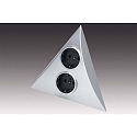 Hera Double power socket for furniture surface mounting LUXOR 2 ST, 220-240V AC, matt chrome