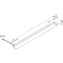 Hera Eclairage sous meuble LED TOP-STICK FMK plat, avec prise de courant, direct / indirect IP20, aluminium, opale gradable 10