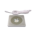 Lumi�re encastr�e AQ 78-LED rigide, carr�, avec prise de courant IP20, acier inoxydable, transparent gradable 7