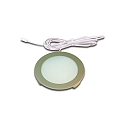 LED panel luminaire FR 68-LED, recessed/surface mount, round, IP44, LED24 connection, CRi>90, 4W 4000K 270lm 110°, inox look