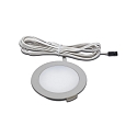 Lumière de surface DYNAMIC FR 68-LED rond, avec prise de courant, Tunable White IP20, acier inoxydable, opale gradable