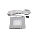Dynamic recessed LED panel luminaire FQ 68-LED, angular, 4W 2700K 270lm 110�, inox look