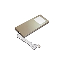 LED under-cabinet luminaire LED Slim-Pad F, IP20, homogeneous area light, LED24 connection, 5W 3000K, inox look