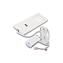LED under-cabinet luminaire LED Slim-Pad F, IP20, with IR dimmer, homogeneous area light, LED24 connection, 5W 3000K, white