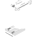 Planchette lumineuse LED 2-LINK FLOOD grand IP20, opale, noir  gradable 16,1W 845lm 4000K CRI 90-100 90cm