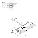 Hera Recessed LED furniture luminaire Up+Down, for 16mm woodboards, IP20, LED24 connection, dimmable, 116.2cm, 18.4W 3000K 1200lm