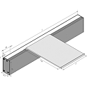 Hera Luminaire mural INTERO-LINE 120CM (HV) haut bas, Tunable White IP20, acier inoxydable brossé 