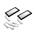 Eclairage sous meuble LED SKY conducteur inclus, lot de 2 IP20, opale, noir  12W 390lm 4000K CRI 80-89 21cm