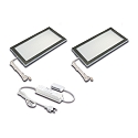 2pc. set of LED under-cabinet luminaire LED SKY 6W + LED transformer LED 24 / 30W, 3000K, inox look